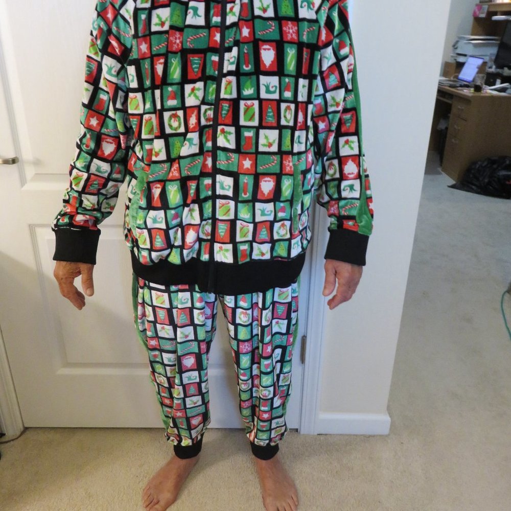 Christmas Tracksuit 2 pc. Set Velour Jacket & Pant Jogger